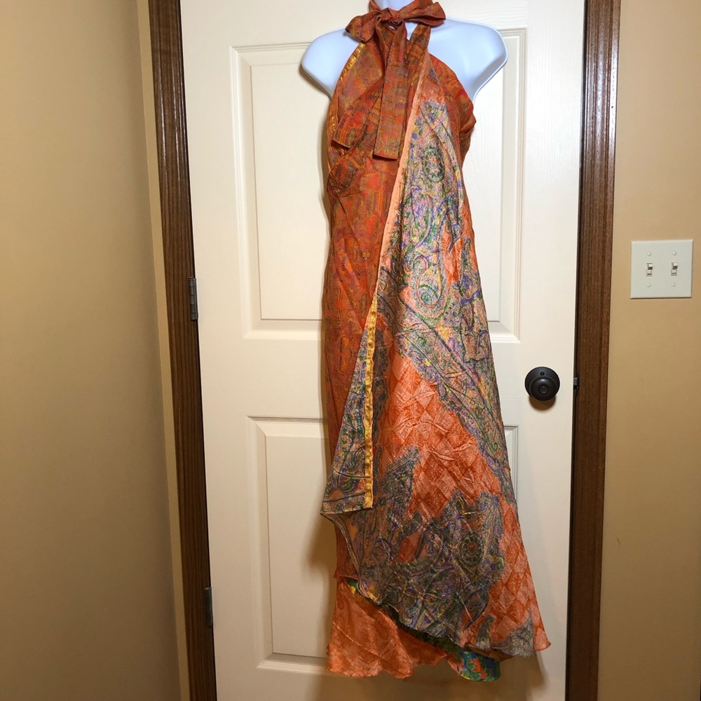 Reversible Authentic Sari Wrap Skirt NWOT